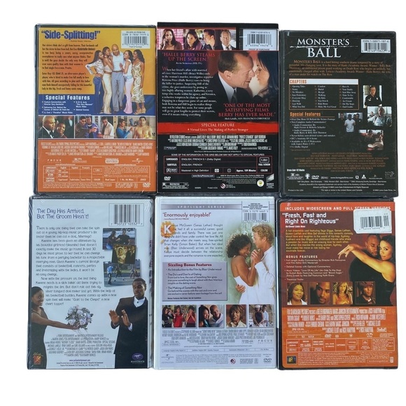 DVD‎ NEW Comedy Drama Lot of 6 Monster's Ball Brown Sugar Halle Berry Sealed NWT - Picture 2 of 14